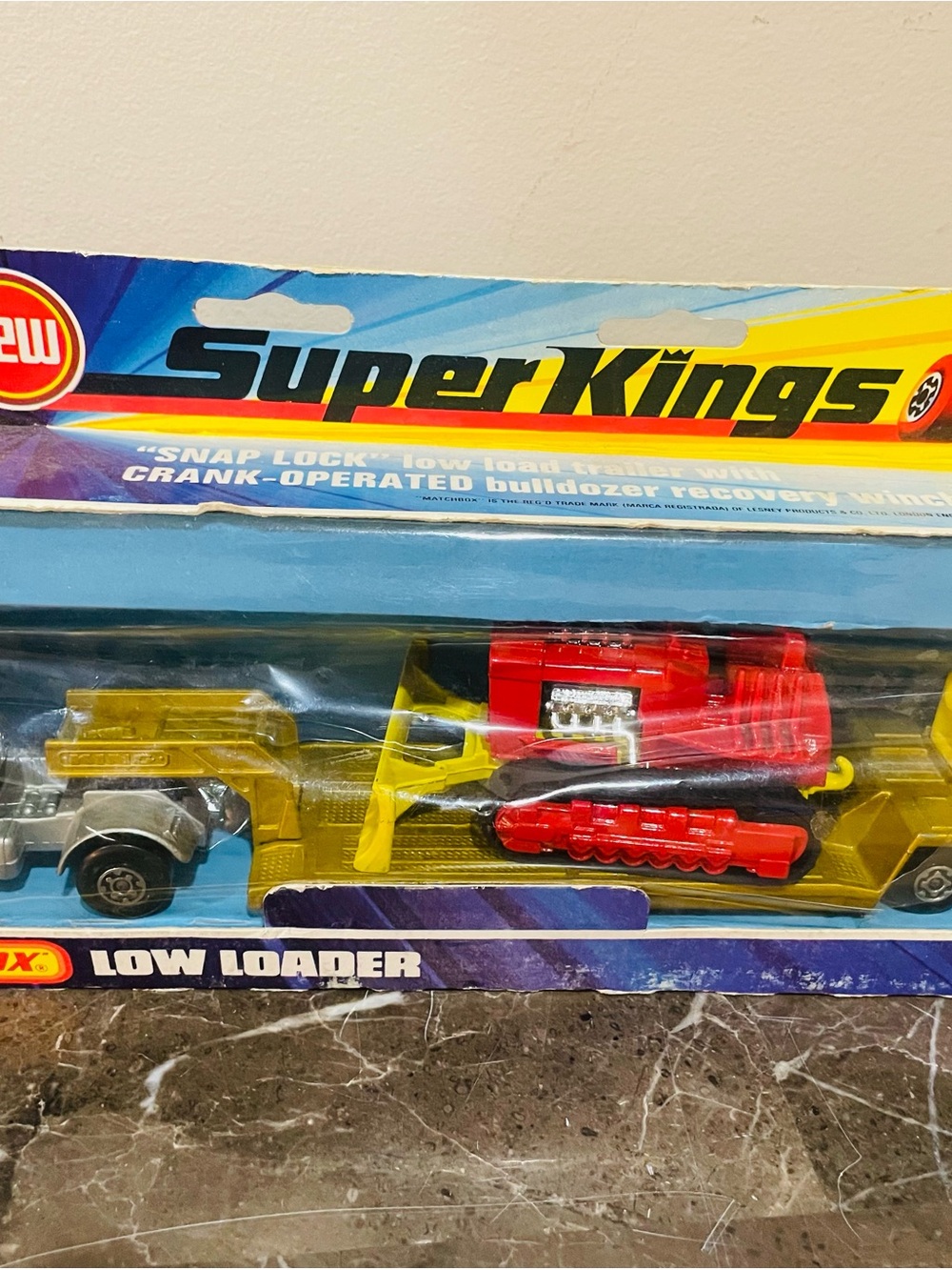 1976 Matchbox SuperKings K23 Articulated Low Loader w/Scammell Tractor Bulldozer